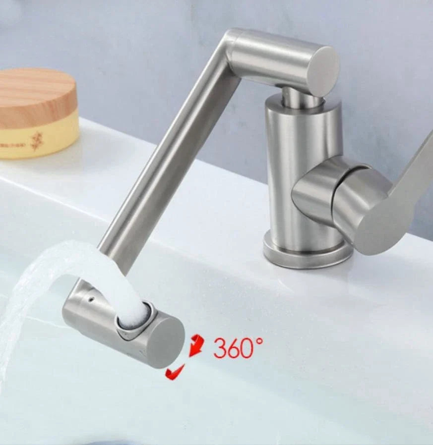 Afralia™ 304 Stainless Steel Bathroom Faucet, Hot & Cold Water, Kitchen Basin, Bathroom Accessories