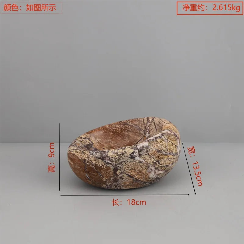 Afralia™ Marble Bird's Nest Bowl: Jewelry Necklace Storage Container & Home Decor