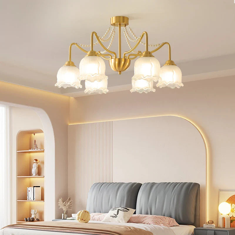 Afralia™ Copper Living Room Chandelier, Luxury & Modern Lighting for Home Restaurants