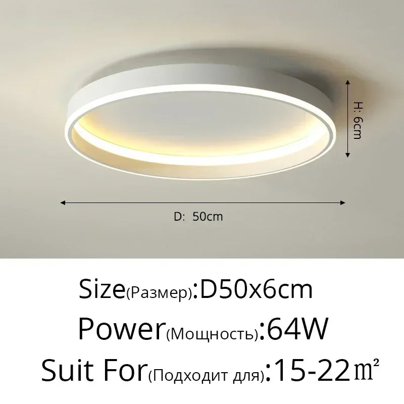 Afralia™ Circular LED Ceiling Lights for Home Decor and Indoor Lighting