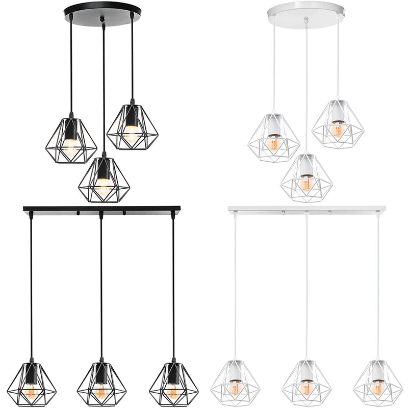 Afralia™ Modern Industrial Iron Chandelier for Living Room Kitchen Restaurant