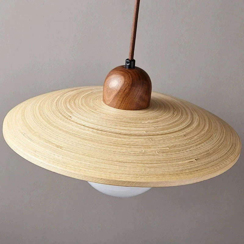 Afralia™ Japanese Style Wooden Pendant Lamp for Bedroom and Restaurant Decor