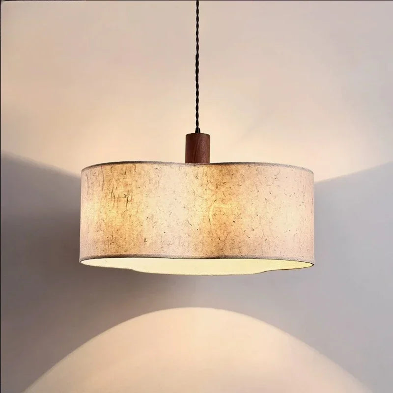 Afralia™ Cream Wabi-sabi Chandelier Lamp Retro Japanese-style Bedroom Decor Lighting