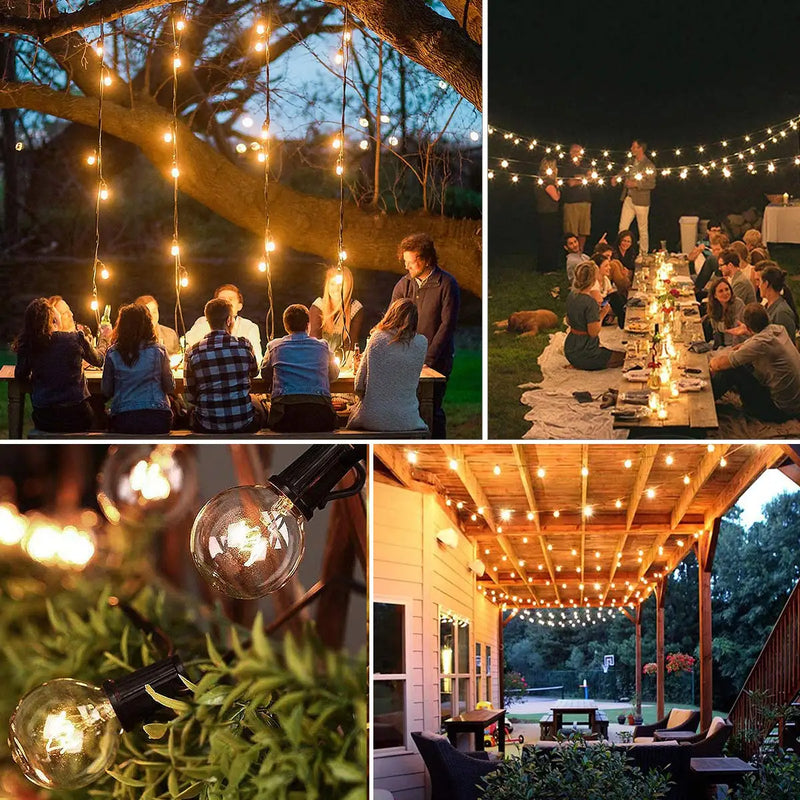 Afralia™ G40 Tungsten Outdoor String Lights 7W Waterproof IP44 Fairy Light Chain