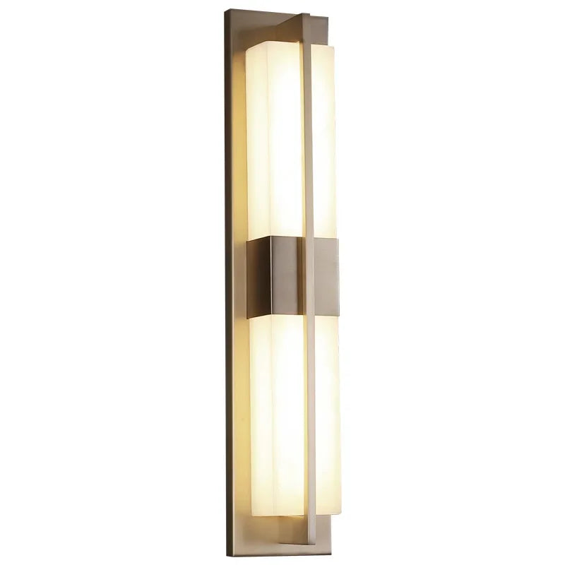 Afralia™ Outdoor Waterproof LED Wall Lighting Garden Porch Sconce Light, Imitation Marble Luminaire