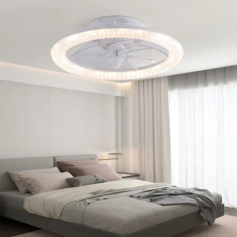 Afralia™ Smart Ceiling Fan Lights with RGB Dimming, Silent Operation, Adjustable Wind Speed