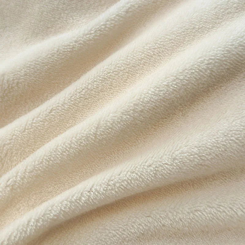 Afralia™ Coral Color Blocked Velvet Single Duvet Cover for Winter