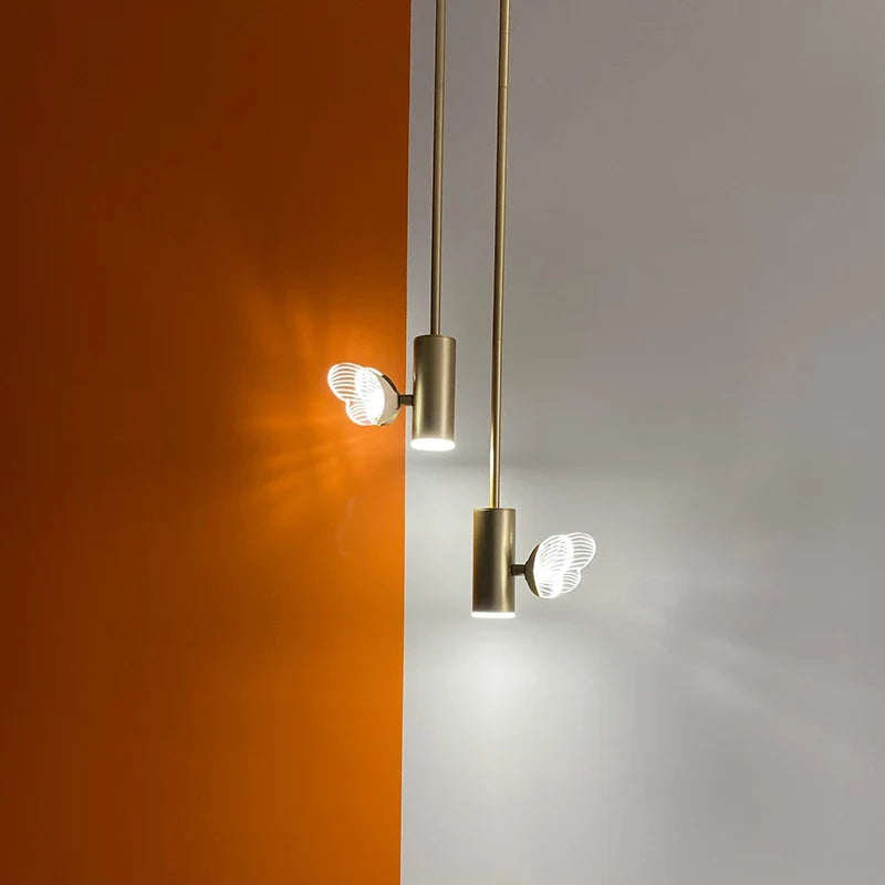 Afralia™ Nordic Butterfly LED Pendant Indoor Ceiling Lamp - Modern Living Room Decoration