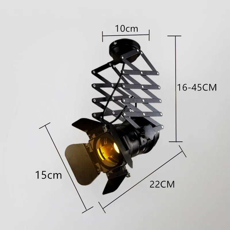 Afralia™ Retro Loft Iron LED Ceiling Lights, Industrial E27 Track Lamps for Bar Cafe.