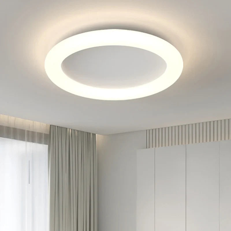 Afralia™ Nordic Metal Smart LED Dimmable Ceiling Light for Bedroom