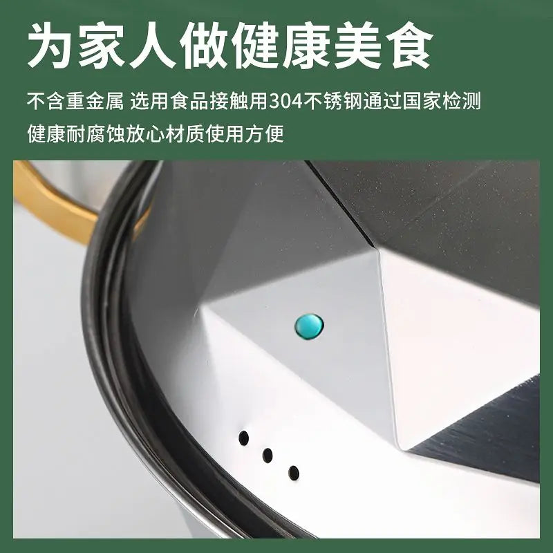 Afralia™ Stainless Steel Double Layer Steam Pot for Induction Cooker - Kitchen Essential