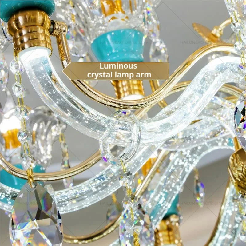 Afralia™ Modern French Crystal Chandelier for Elegant Living Room Lighting