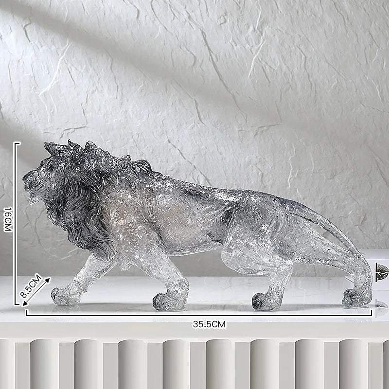 Afralia™ Resin Animal Sculpture Golden Gradient Home Decor Ornament