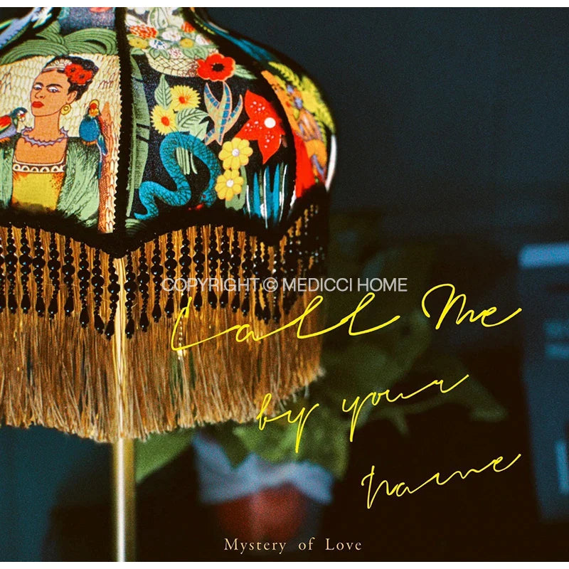 Afralia™ Handmade Vintage Jungle Lampshade with Tassels