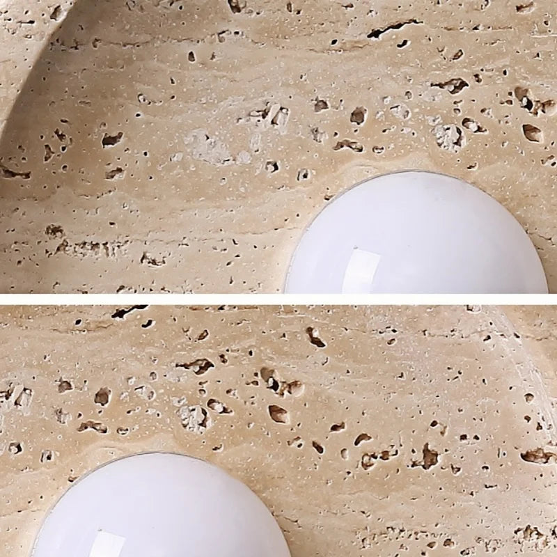 Afralia™ LED Wall Lamp Pull Chain Yellow Stone Modern Mirror Light