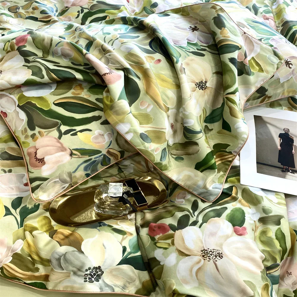 Afralia™ 1000TC Egyptian Cotton Bedding Set, Solid Color Sheets, Pillowcase, Blanket Cover, King Queen Europe Size