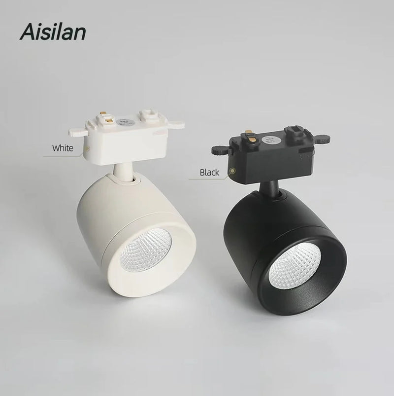 Afralia™ 7W LED Track Light Spotlights: Surface Mounted Aluminum Fixture for Living Room Shop