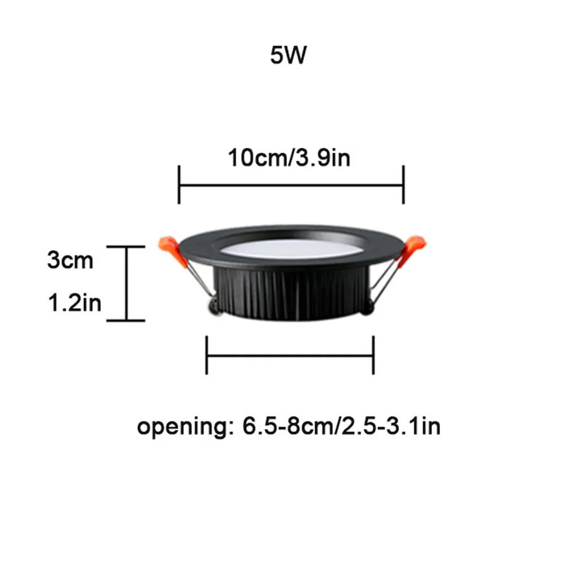 Afralia™ 5W LED Downlight: Bright Recessed Ceiling Light for Home Living Room