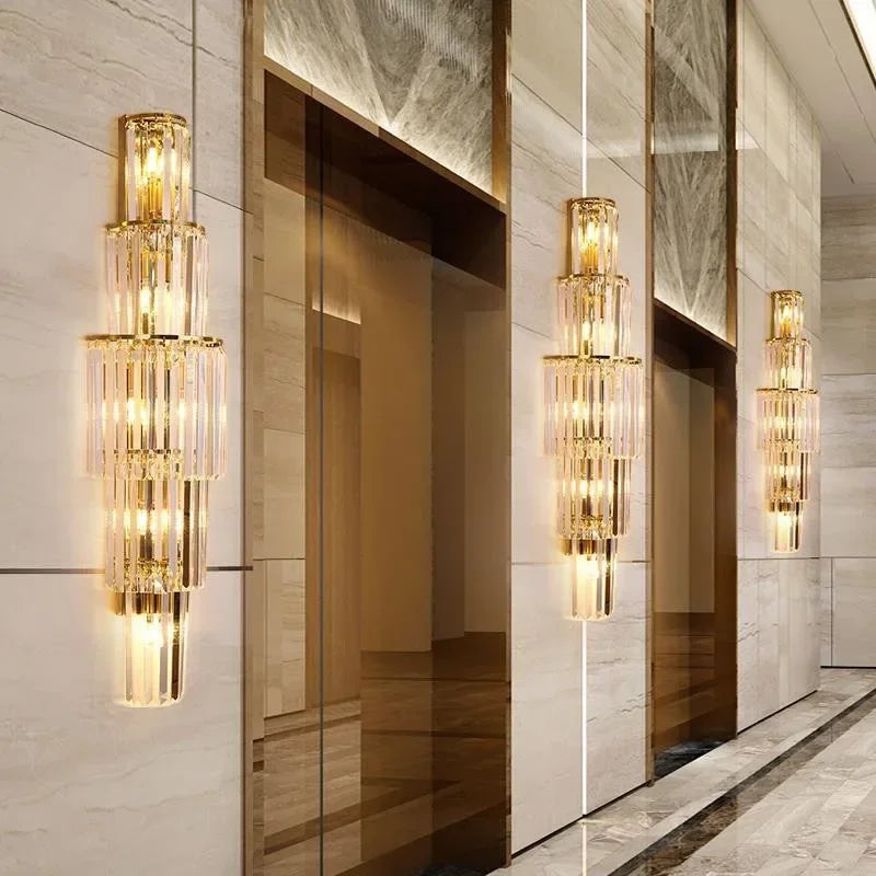 Afralia™ Crystal Wall Lamp: Elegant Lighting Fixtures for Luxe Living Spaces