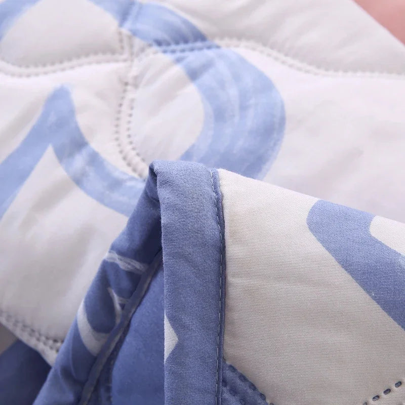 Afralia™ Quilted Summer Quilt & Pillowcase Set: Soft, Breathable, Washable Double Blanket