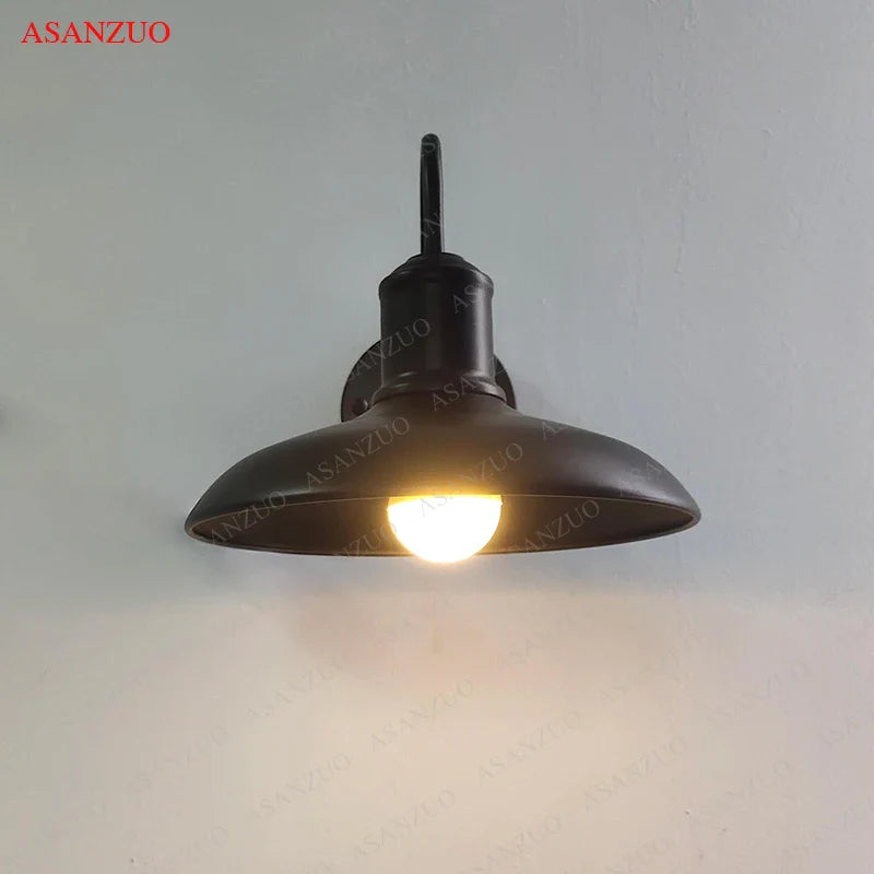 Afralia™ Outdoor Industrial Wall Light for Garden Villa Terrace Courtyard Balcony Wall Sco