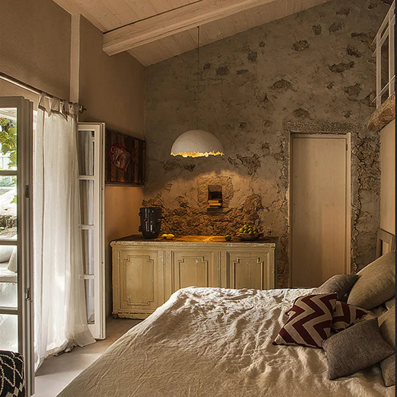 Afralia™ Eggshell Acrylic Resin Sphere Pendant Light - Studio Lighting for Restaurants