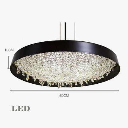 Afralia™ Clear Crystal Pendant Light Chandelier for Living Room & Bedroom