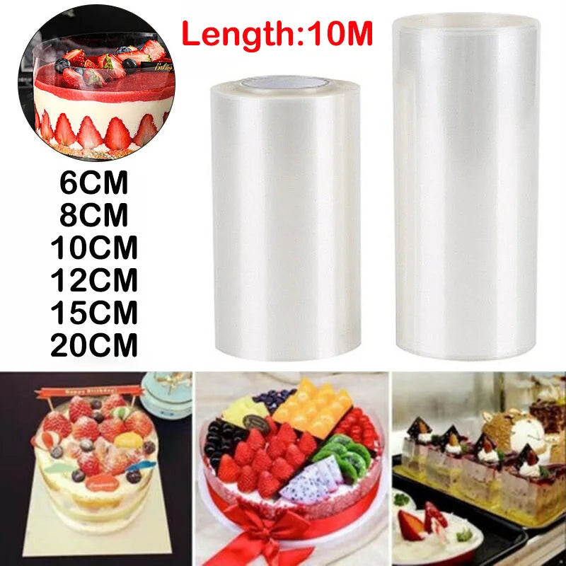 Afralia™ Transparent Acetate Cake Surround Film for Mousse Cake DIY Kitchen Bakeware