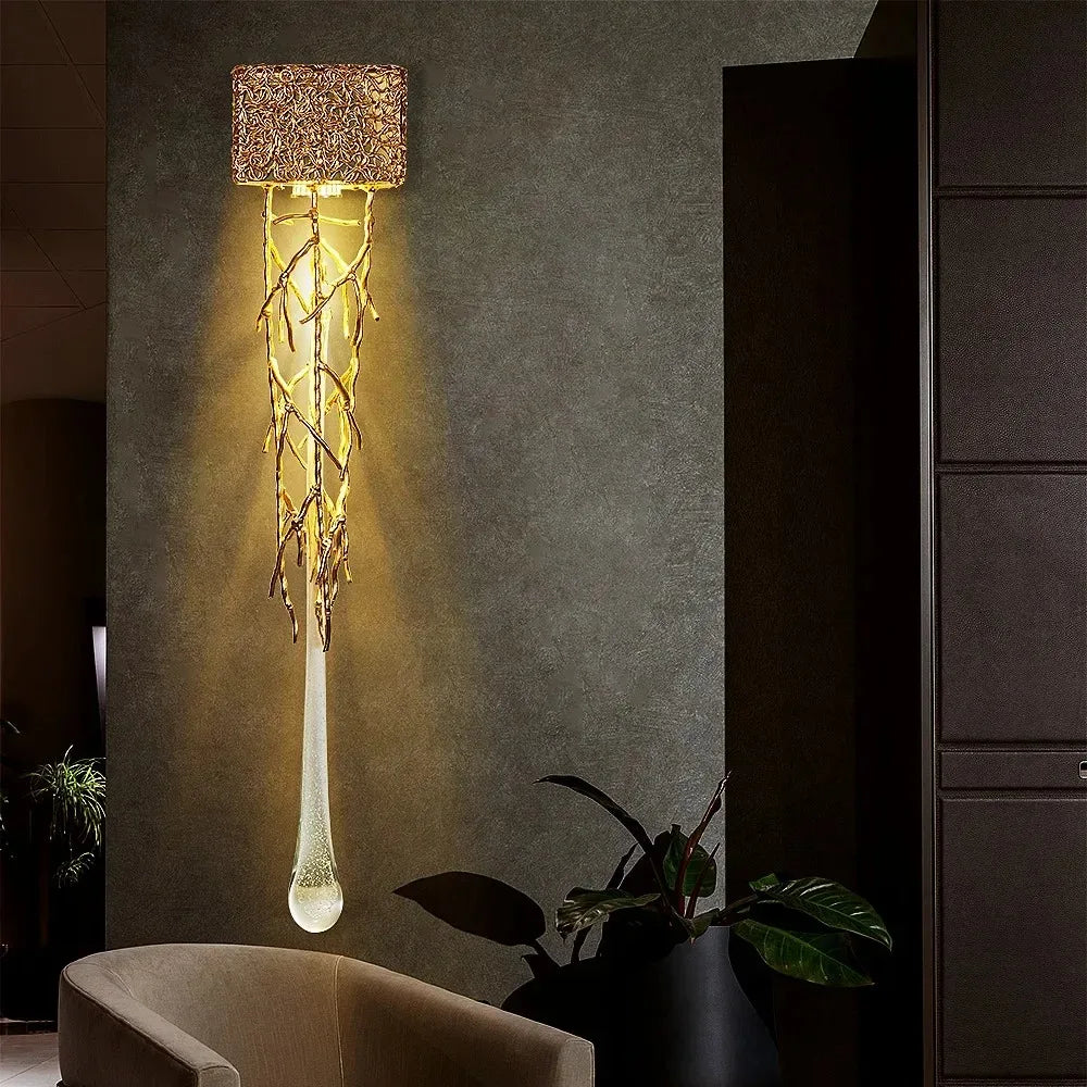 Afralia™ Modern Branch Art Crystal Chandelier for Living Room & Staircase