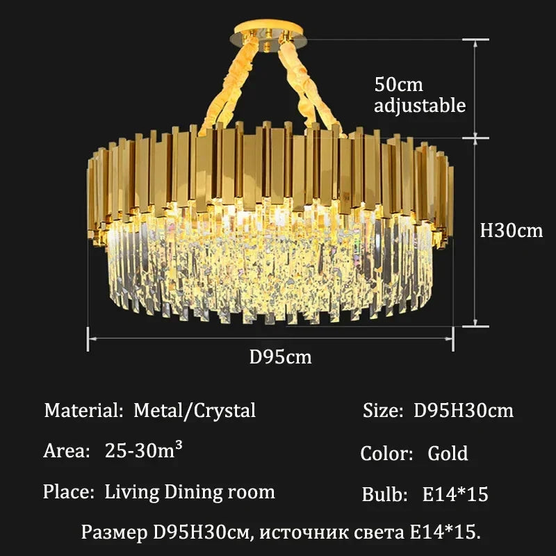 Afralia™ Crystal Ceiling Chandelier for Modern Luxury Living, Dining, Bedroom, Villa Lighting