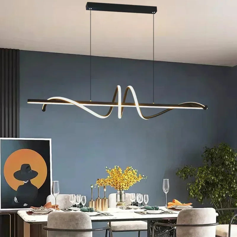 Afralia™ Modern LED Pendant Light - Elegant Aluminum Chandelier for Stylish Home Decor