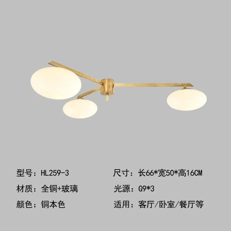 Afralia™ Medieval Black/Gold Lustre Copper Ceiling Light LED G9 Modern Fixture