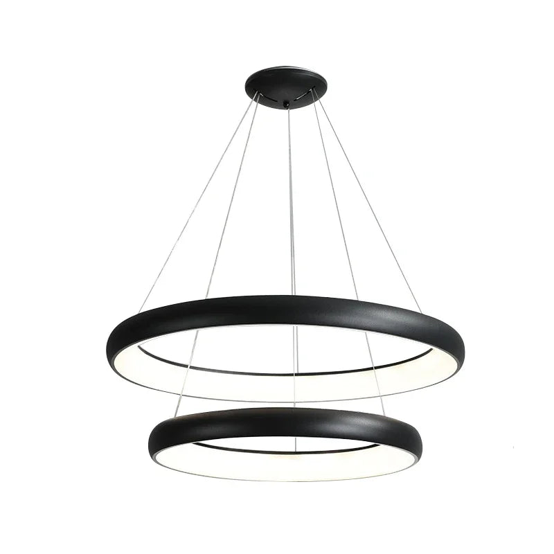 Afralia™ Modern LED Chandelier: Dining Room Bedroom Kitchen Remote Control Interior Decoration