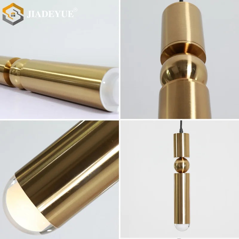 Afralia™ Golden LED Chandelier for Modern Minimalist Living Room, Bedroom, Dining Room