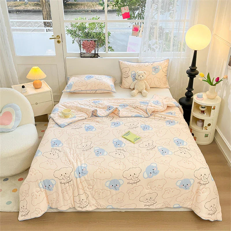 Afralia™ Kids' Summer Quilt: High-End Knitted Fabric, Super Soft & Breathable Comforter