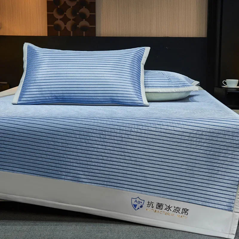 Afralia™ Cooling Bed Mat Set: Foldable, Skin-Friendly Sleeping Cushion with Elastic Band