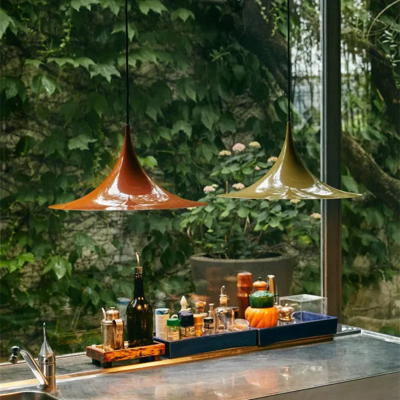 Afralia™ Seim Pendant Lamp: Danish Single Head Minimalist Chandelier for Colorful Dining Room Decor