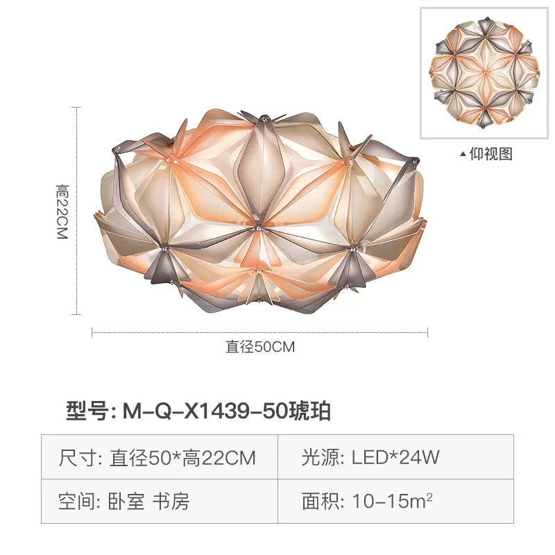 Afralia™ Geometric Italian Design Ceiling Light for Romantic Dining Room & Living Room