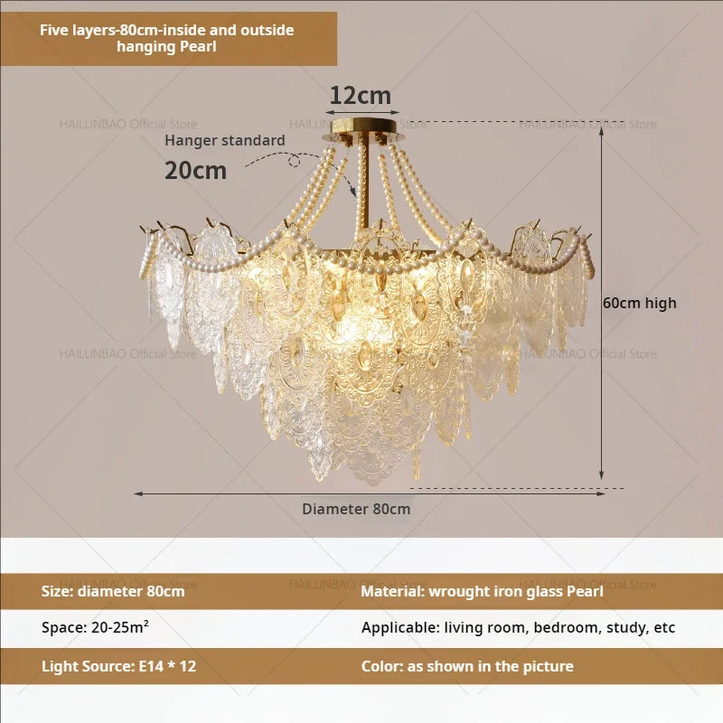 Afralia™ Cream Crystal Chandelier: French Light Luxury for Living Room, Bedroom, Dining Room