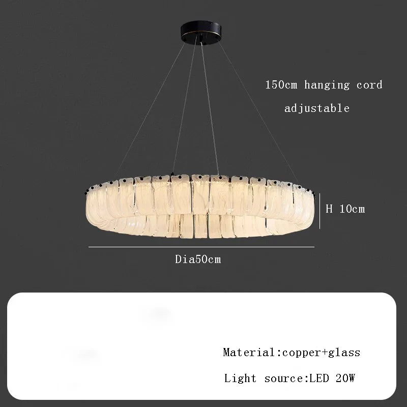 Afralia™ Cloudy Smokey Glass Pendant Lights with LED, Round Metal Ceiling Lamps for Luxe Home Decor