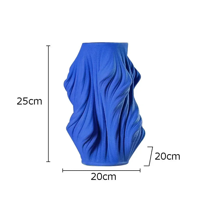 Afralia™ Ceramic Vase with Artificial Flowers for Desk Decoration and Room Aesthetics