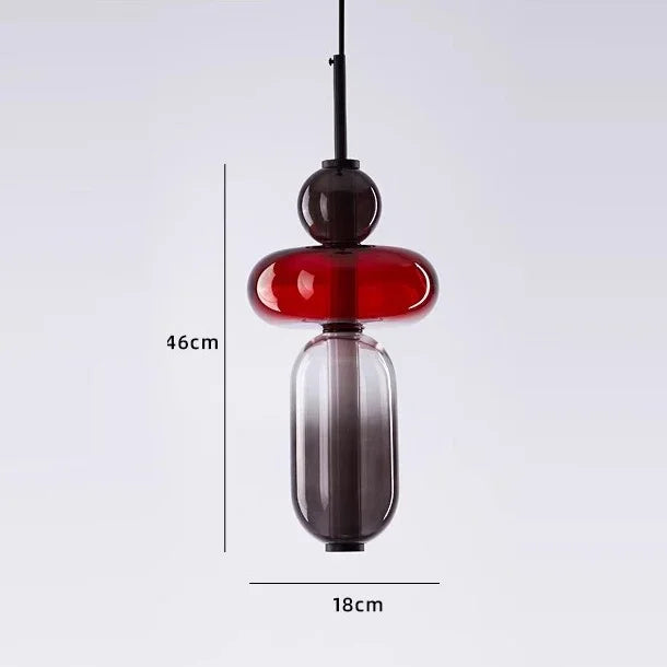 Afralia™ Candy Glass Ceiling Hanging Chandelier for Loft Living Room