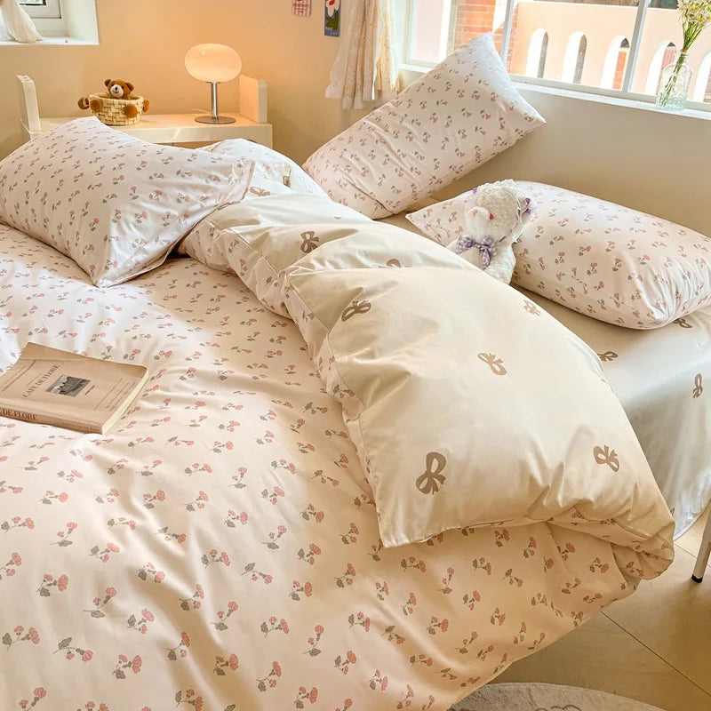 Afralia™ Cartoon Printed Cotton Duvet Cover for Kids & Teens Beddings