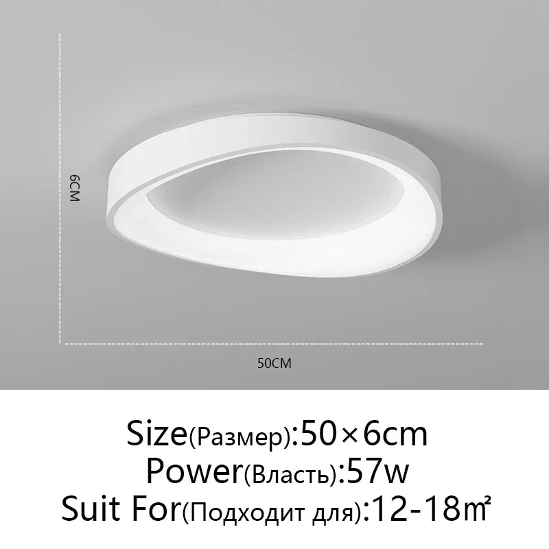 Afralia™ LED Round Ceiling Lamp with Remote Control Dimming for Modern Indoor Lighting