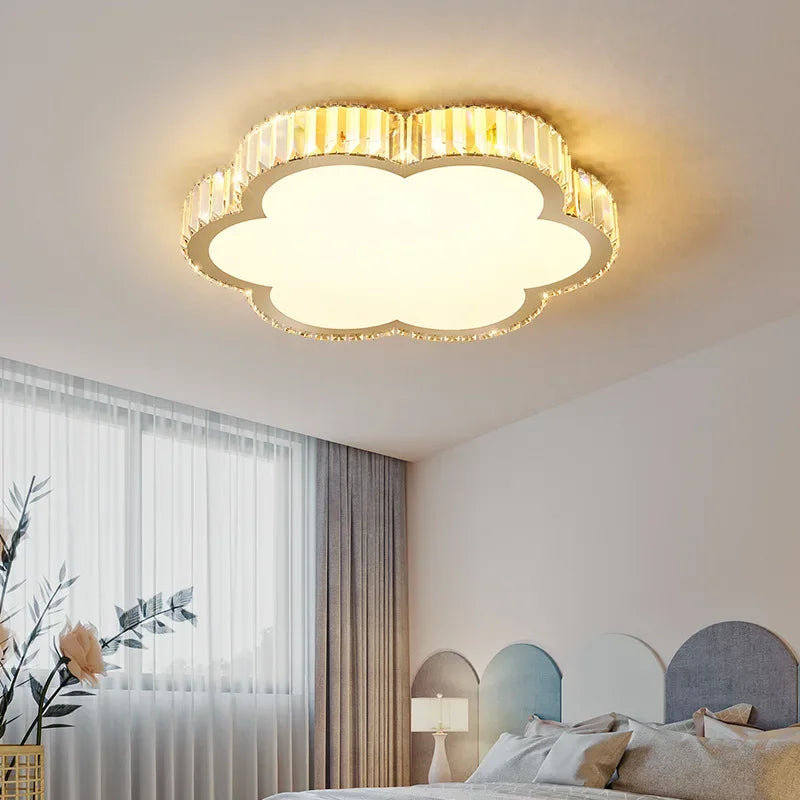 Afralia™ Crystal LED Ceiling Light for Modern Bedroom, Warm Lighting