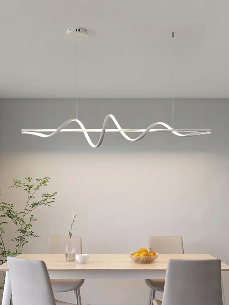 Afralia™ Water Ripple LED Pendant Lights: Modern Minimalist Dining Room Bar Hanging Lamp Fixtures