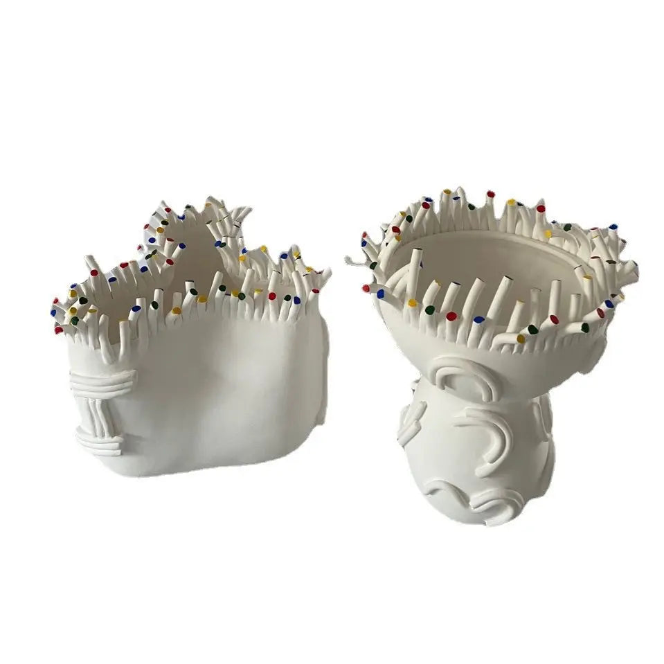 Afralia™ Abstract Coral Shapes Flower Pot Vase: Colorful Ceramic Handicraft for Home Decoration