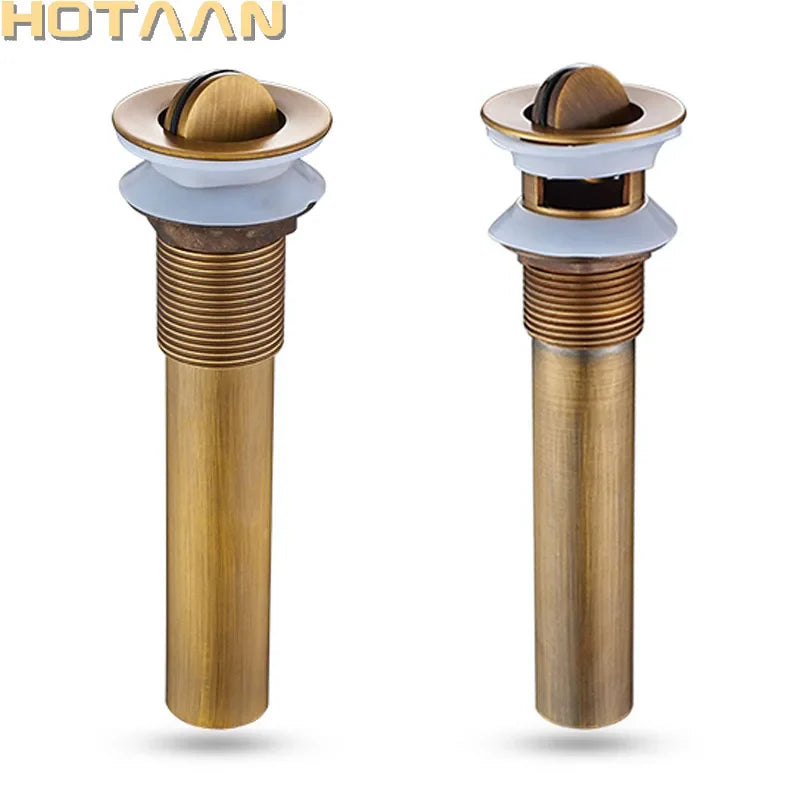 Afralia™ Brass Pop Up Sink Drain - Antique Bathroom Brass Pop-up Drain
