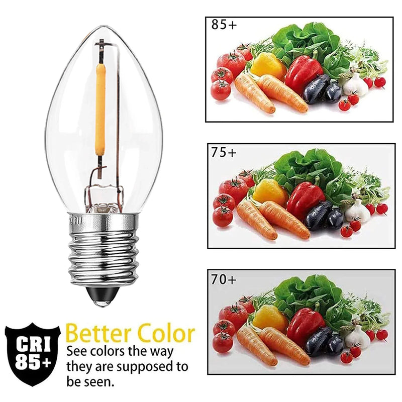 Afralia™ Dimmable LED Night Light Bulbs: E12 E14 Base, 0.5W, Warm White 2700K