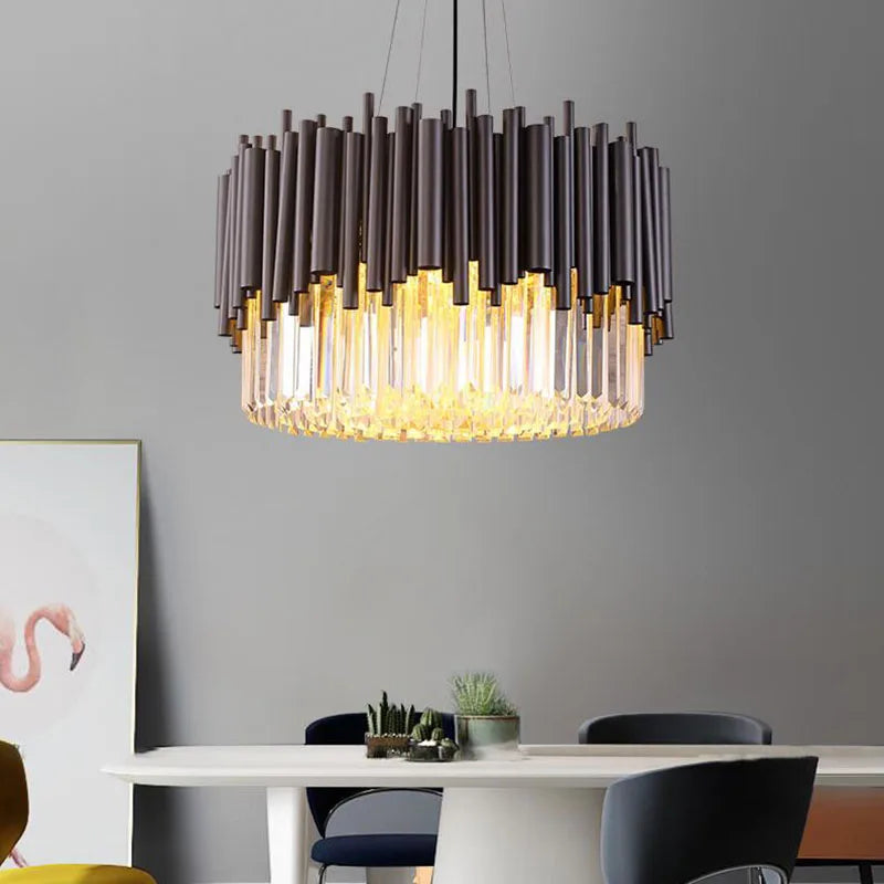 Afralia™ Crystal Chandelier: Modern Luxury Lighting for Elegant Living and Dining Rooms